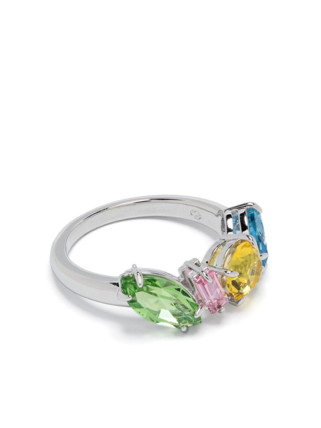 

Кольцо Гема Swarovski, серебряный
