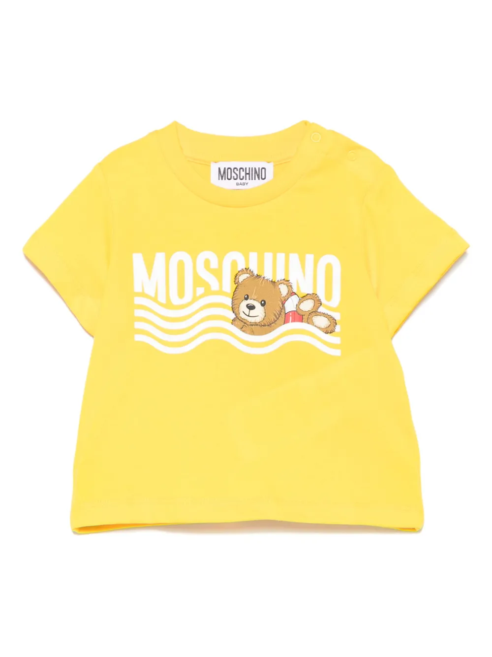 

Футболка с логотипом Moschino Kids, желтый