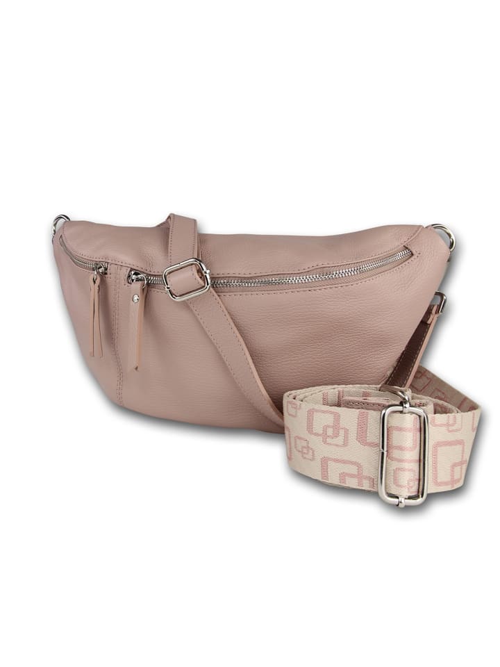 

Кожаная поясная сумка Toscanto, розовая, примерно 37 см