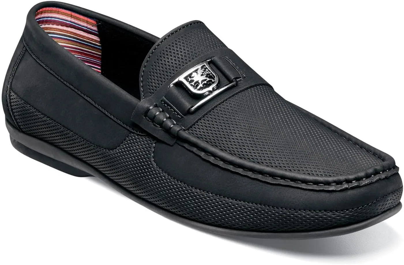 Мужские слипоны Stacy Adams Corvell Driver Loafer Drivers Slippers, Black — фото 2