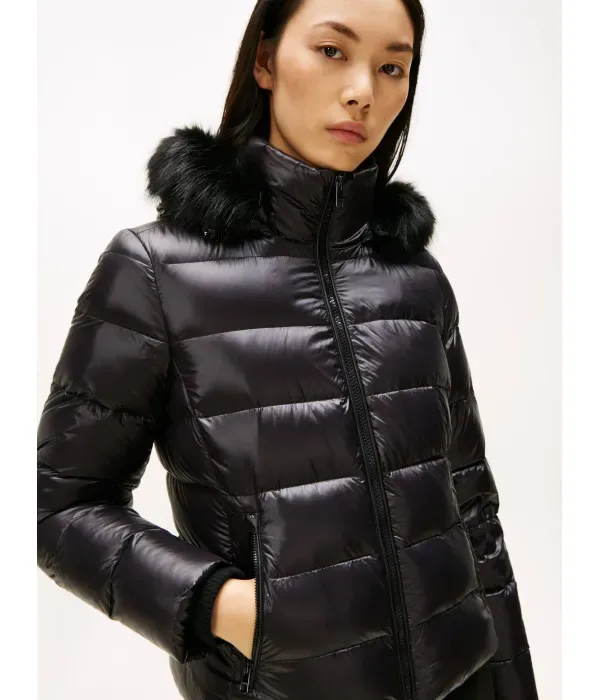 Пуховая куртка slim fit Tommy Hilfiger, черный — фото 4