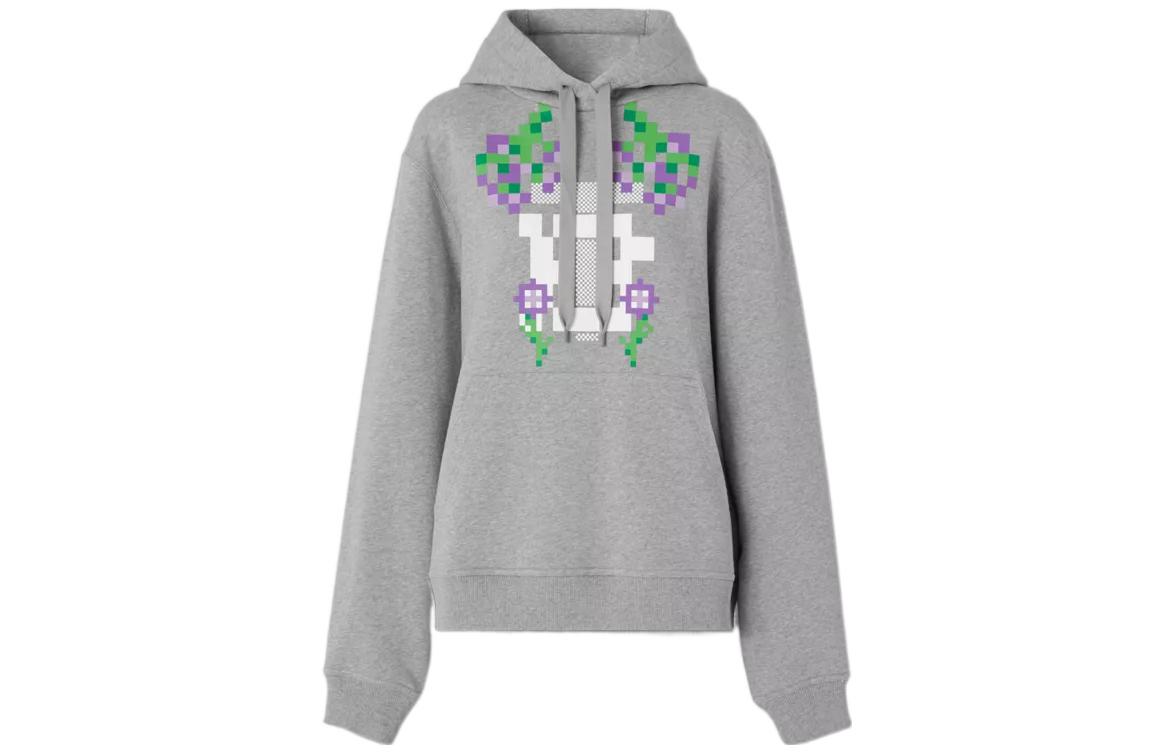 Футболка Burberry с монограммой Minecraft, хлопок, бледно-серый меланж, серый — фото 2