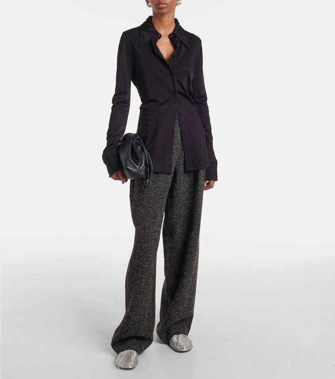 Туфли Мэри Джейн из сетчатой ткани Proenza Schouler, серебряный — фото 3