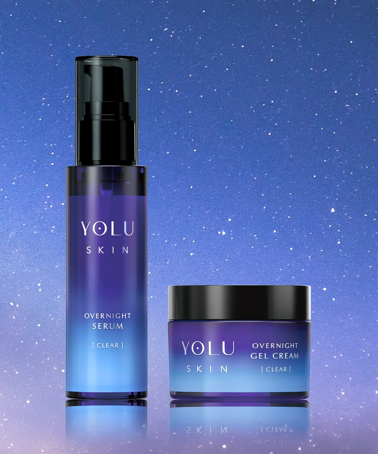 Набор Yolu — Ночной сыворотки и гель-крема SKIN с витамином С, прозрачный, 30 мл