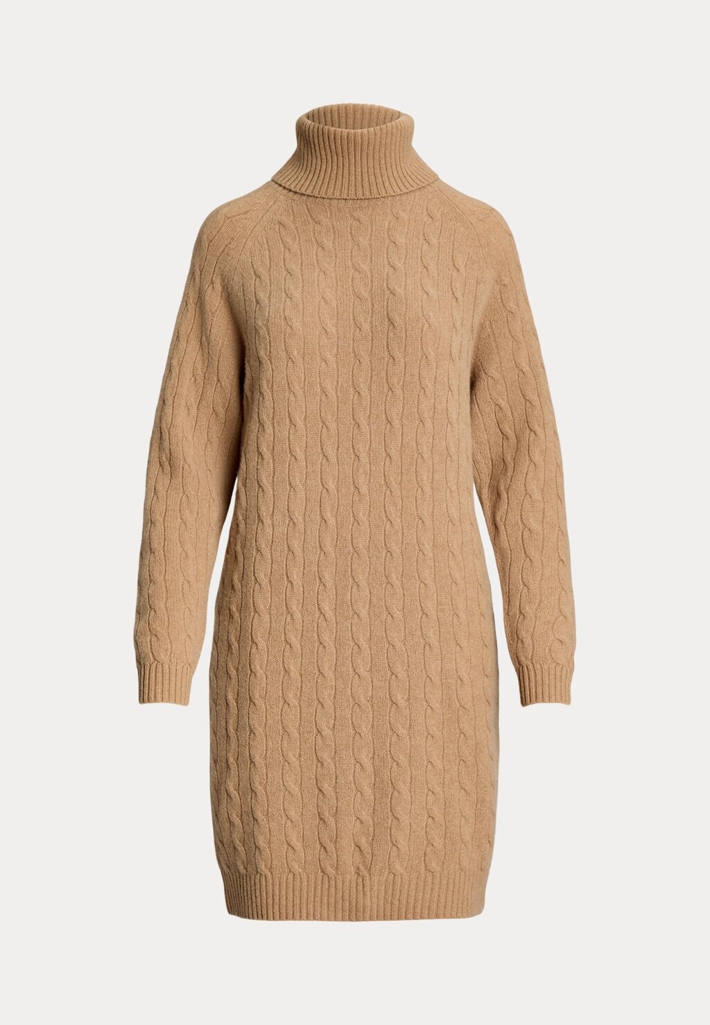 

Трикотажное платье CABLE WOOL-CASHMERE TURTLENECK DRESS Ralph Lauren, коричневый
