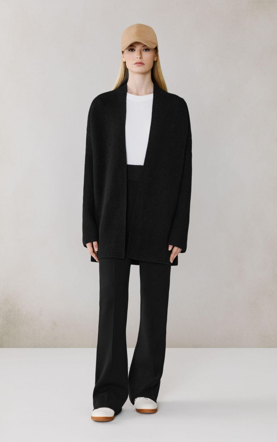 

Женский кардиган Lizzie из шерстяной смеси свободного кроя Soia & Kyo, Black