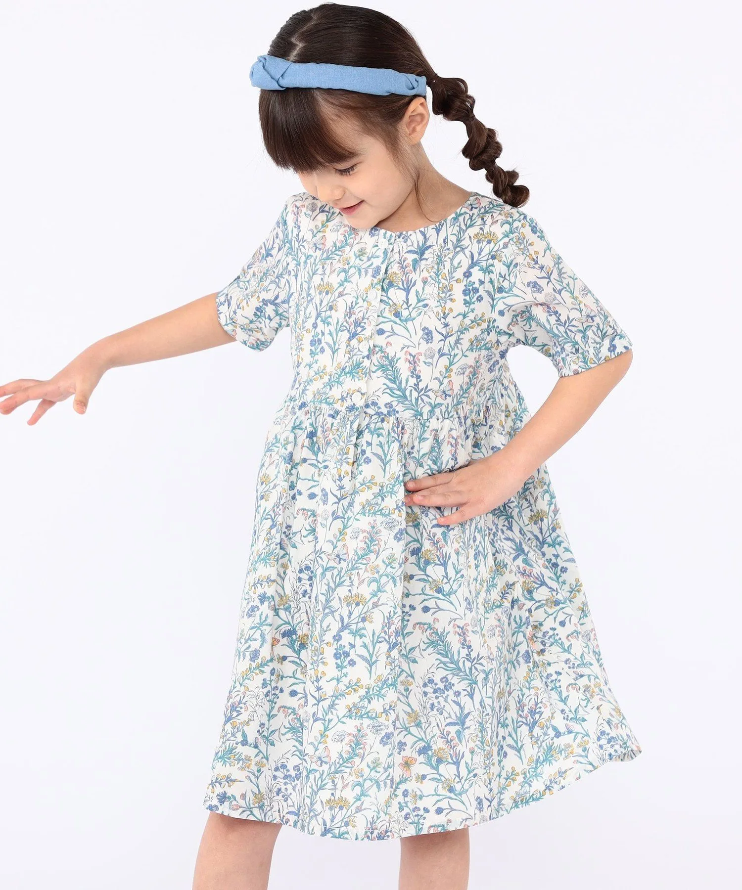 Детское платье SHIPS: 100–130 см / Платье Liberty с коротким рукавом SHIPS KIDS, Light blue — фото 4