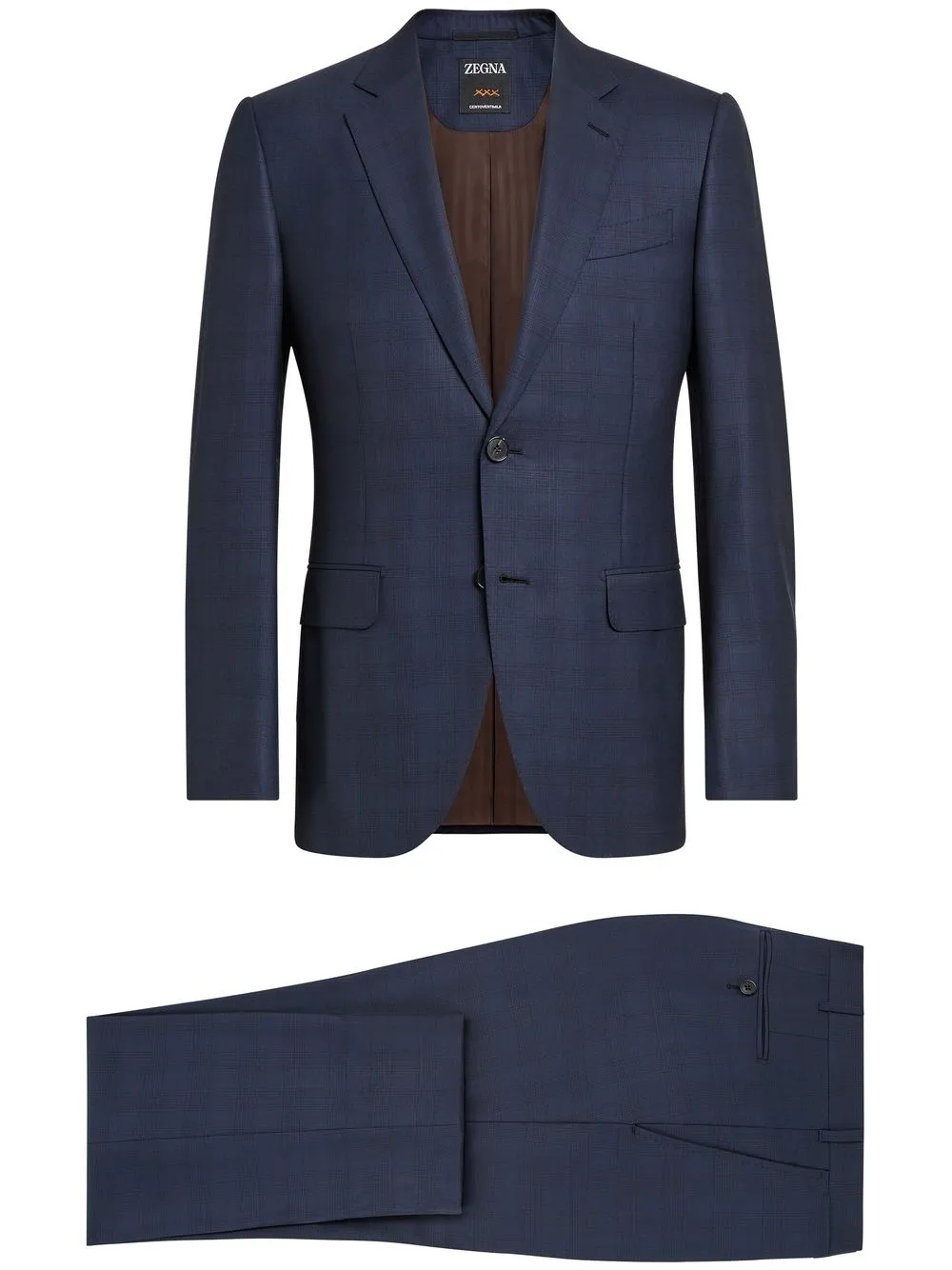 

Костюм в клетку глен Zegna, синий