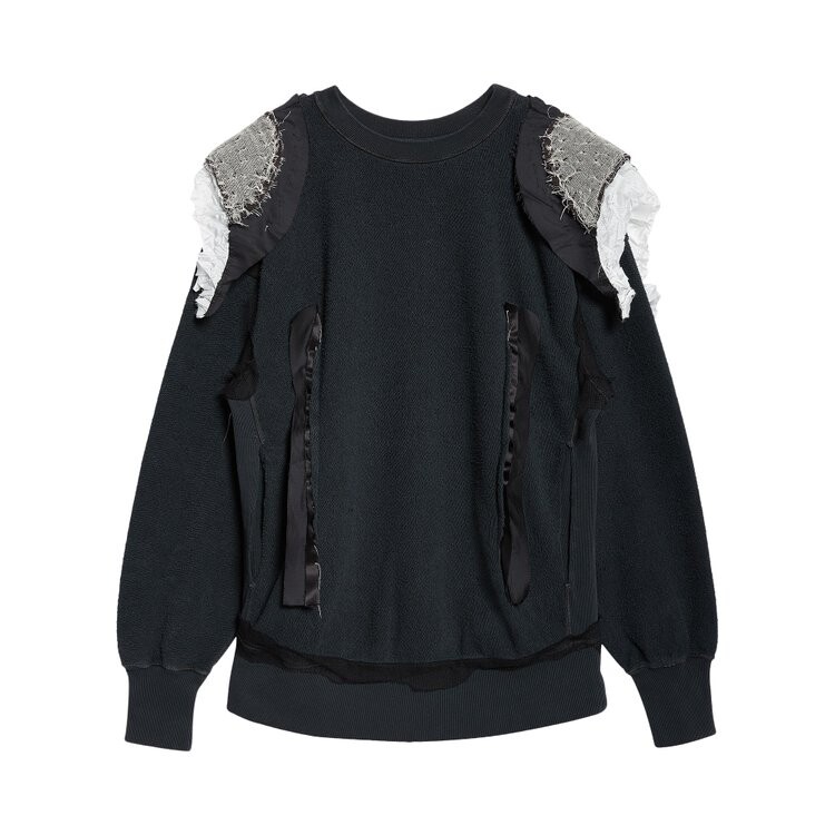 

Толстовка Maison Margiela Textured Jersey Sweatshirt, черный