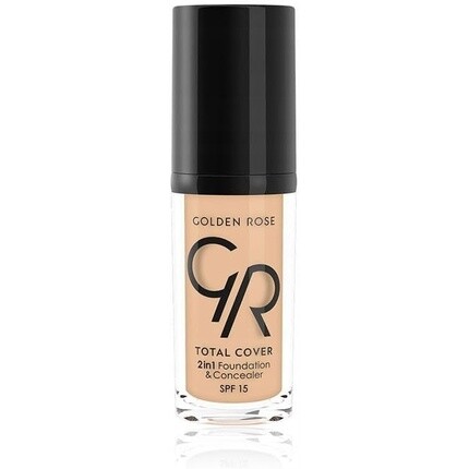 

Golden Rose Total Cover 2 в 1 Тональный крем и консилер SPF15 02 цвета слоновой кости