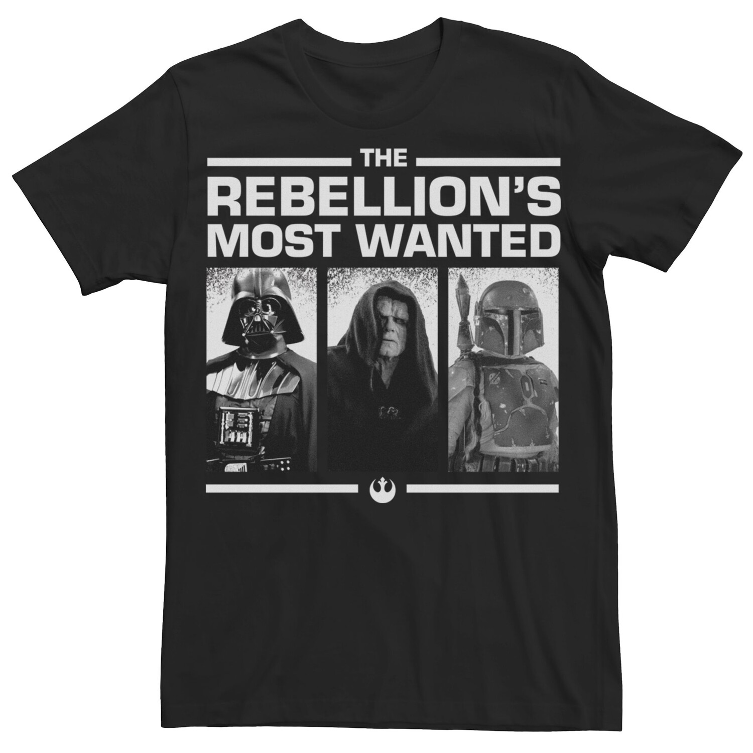 

Мужская футболка с плакатом Star Wars The Rebellion's Most Wanted Licensed Character