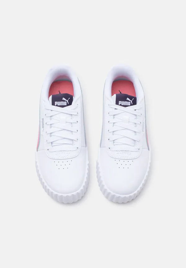 Детские туфли унисекс carina 3.0 jr Puma, White/Wild Pink — фото 4