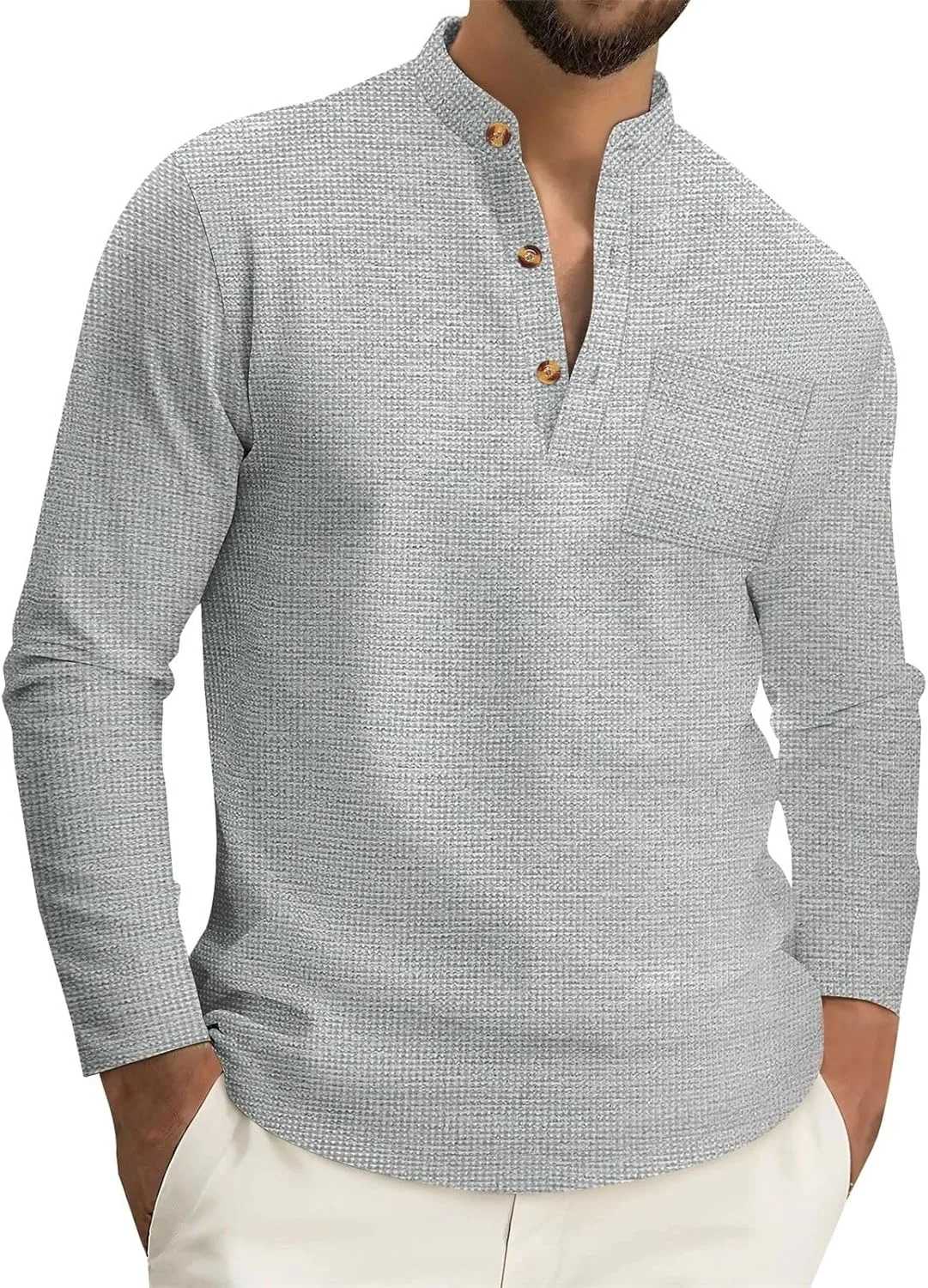 

Мужская футболка-поло с длинным рукавом и карманом