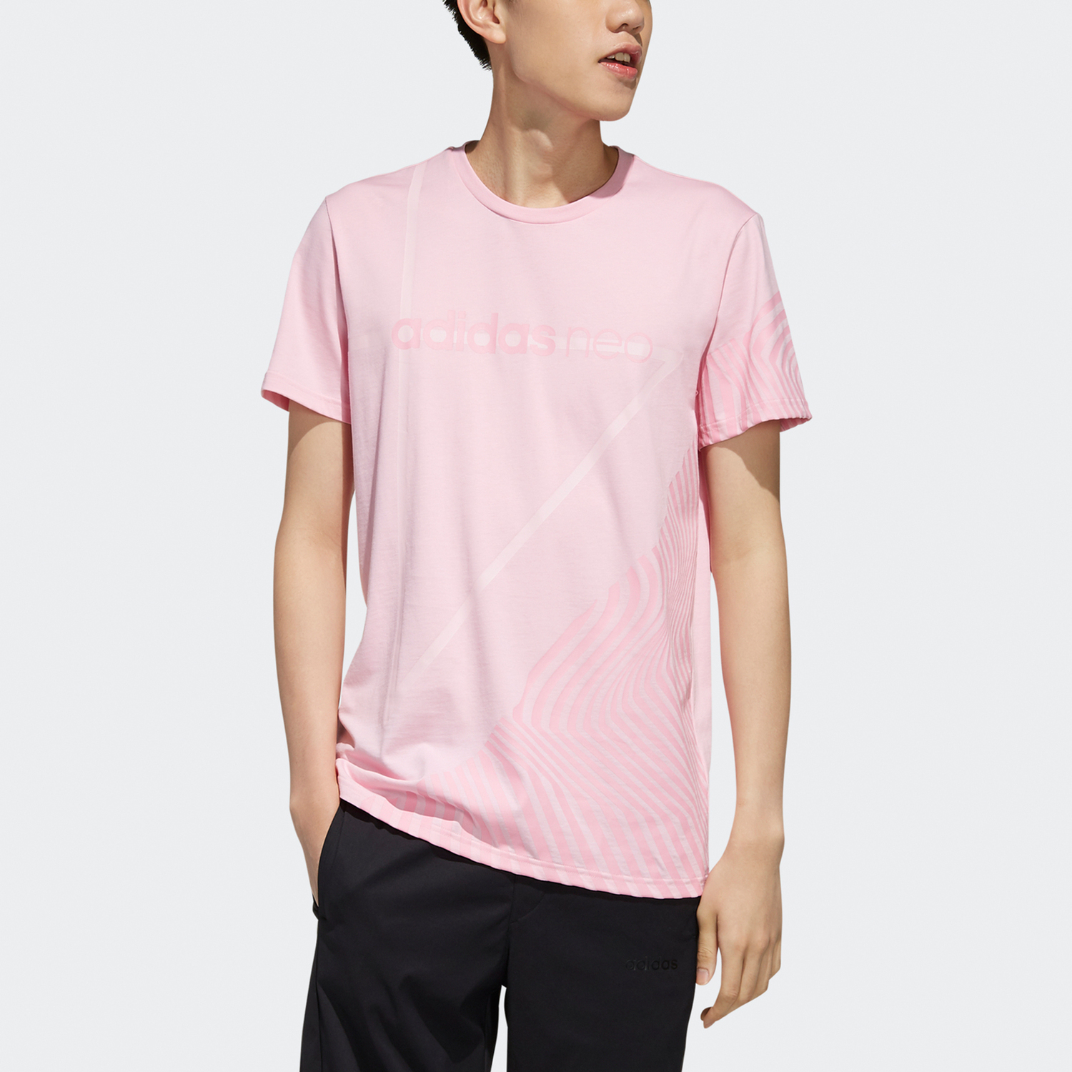 Adidas Neo Футболка мужская розовая — фото 4