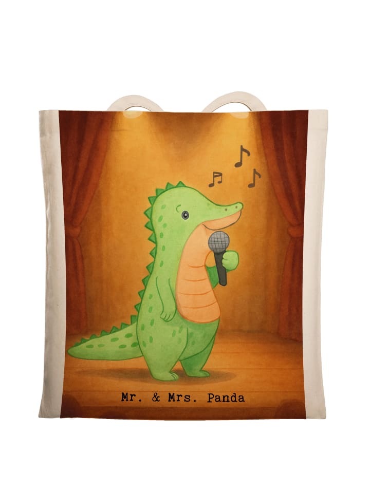 

Mr. & Mrs. Panda Сумка-шоппер с изображением поющего крокодила (без слогана), белого цвета
