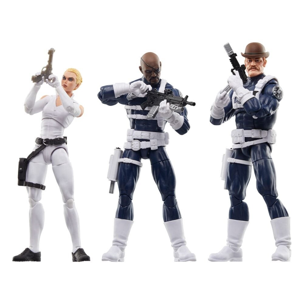 

Набор из 3 фигурок Капитана Америки из легенд Marvel - S.H.I.E.L.D. (Дум Дум Дуган, Ник Фьюри мл., Шэрон Картер) Hasbro