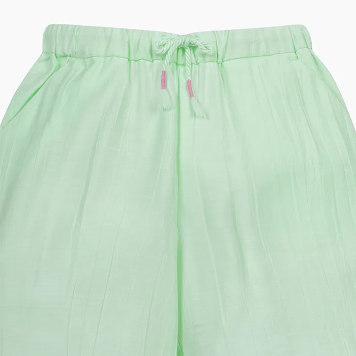 Детские широкие брюки Benetton Kids, мятные — фото 3