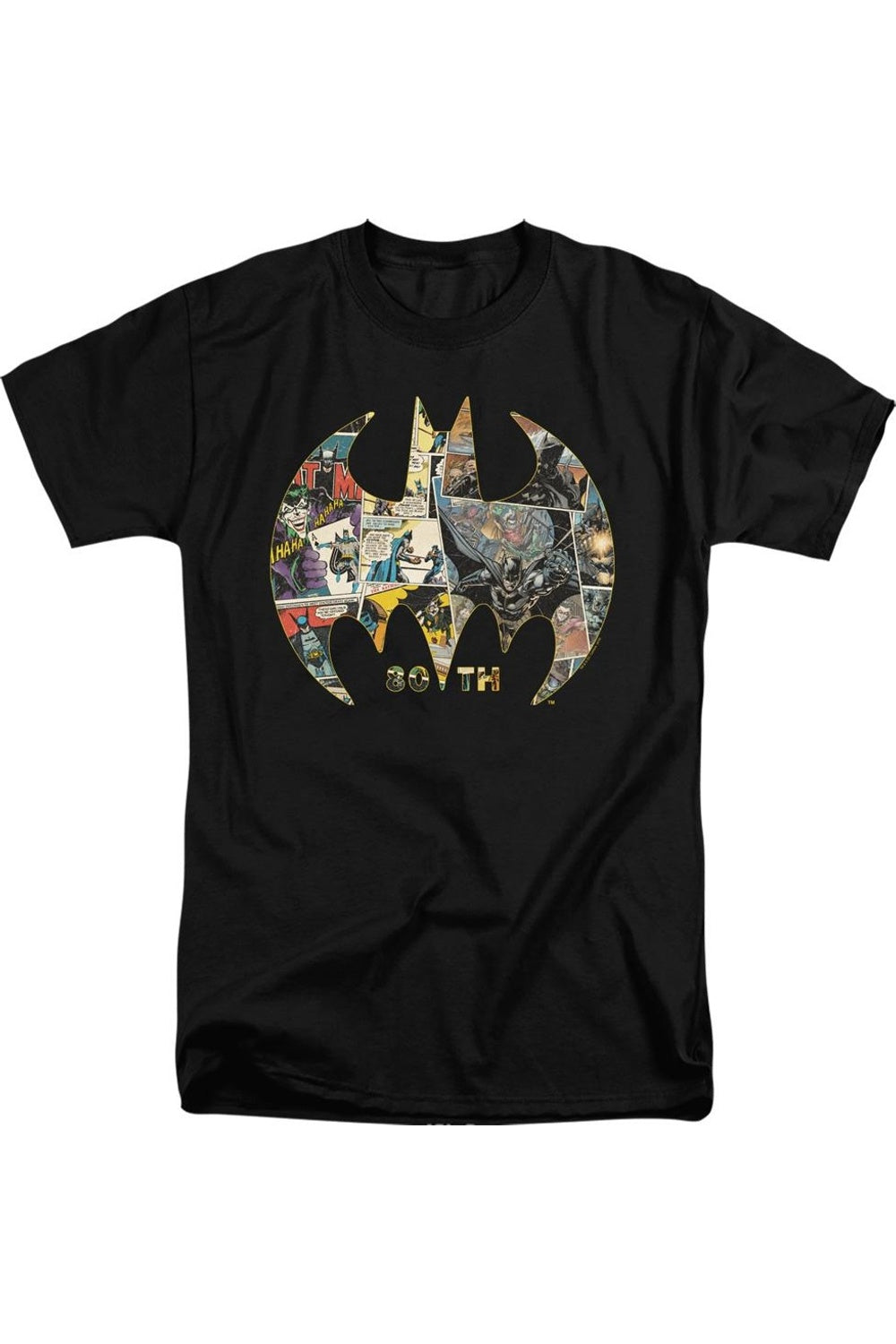 

Футболка с коротким рукавом Batman 80th Shield для взрослых Gildan, черный
