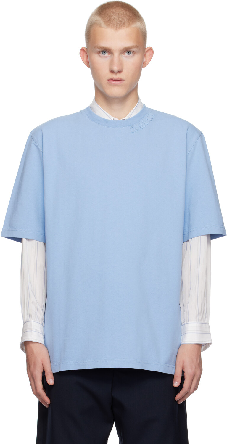 

Синяя футболка оверсайз Marni