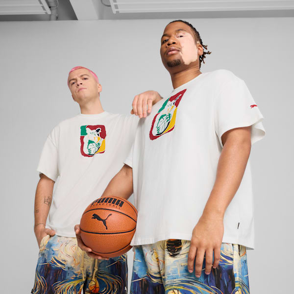 

Мужская баскетбольная футболка Dylan Exhibit Puma, белый