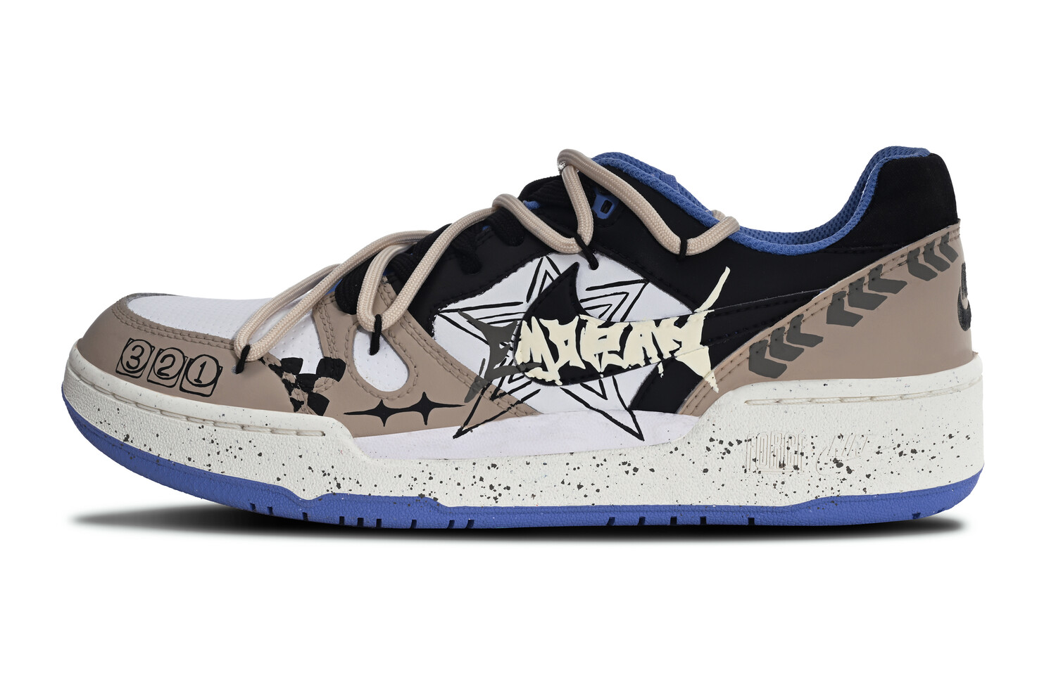 

Кроссовки Nike Full Force Skateboarding Shoes Men Low-top White/Brown/Khaki, хаки