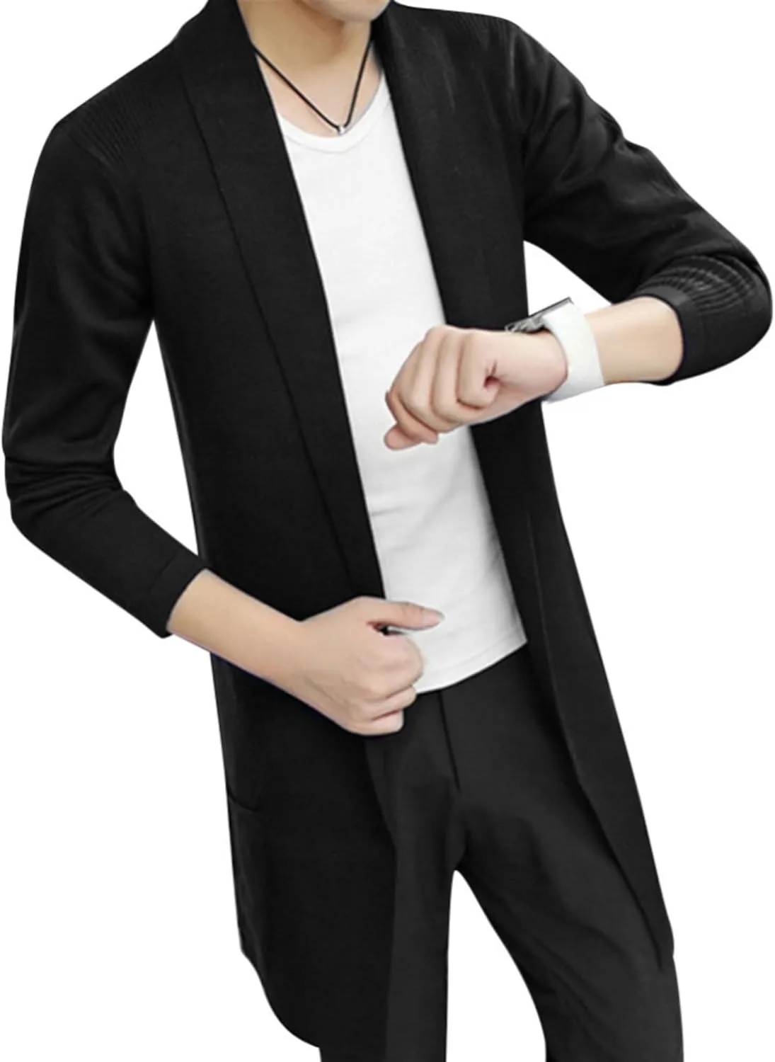 

Мужской кардиган с шалью и пуговицами SWJGLITTR