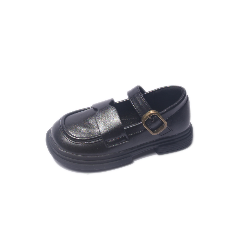 

Низкие детские кожаные туфли для детей 3–7 лет TONYBEAR, черный