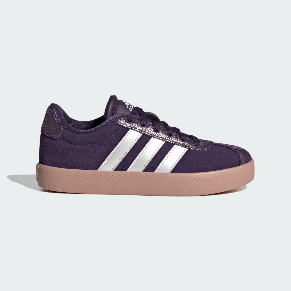

Кроссовки Adidas VL Court 3.0 Shoes Kids, цвет Aurora Plum/Zero Metalic/Pink Gum