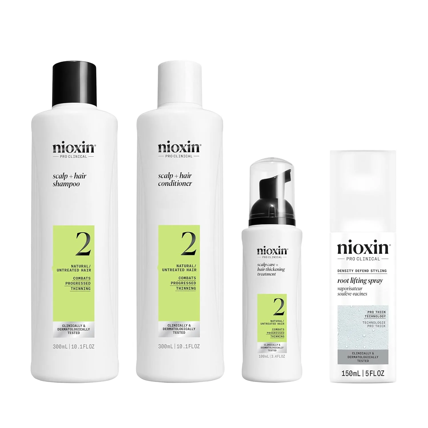 Набор Nioxin Scalp + Hair Thickening System и спрей для укладки Root Lifting | Для более густых и объемных волос | Укрепление и увеличение плотности | Объем с сильной фиксацией | Запас на 3 месяца