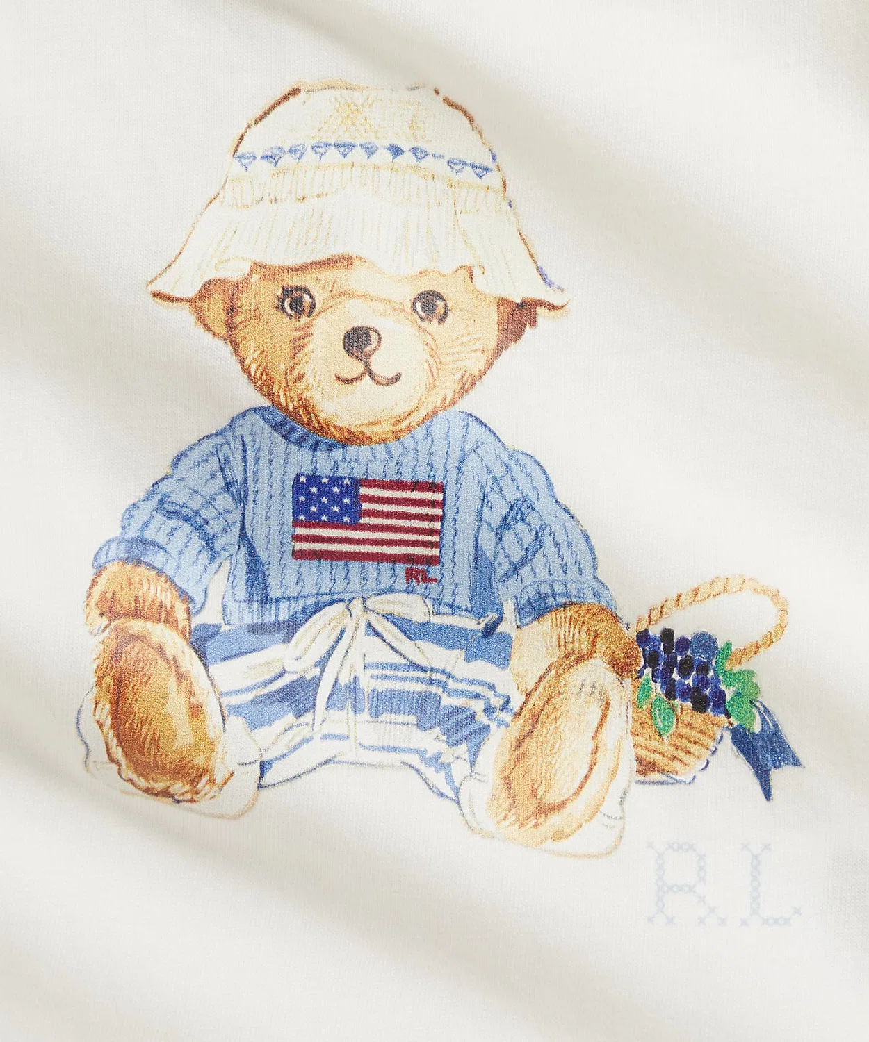 Комплект: футболка Polo Bear и шорты из льна и хлопка, белый — фото 4