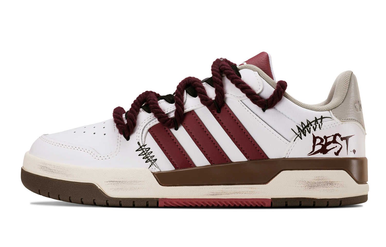 

Износостойкие низкие скейтбордные кроссовки Entrap, унисекс Adidas Neo, бордовый