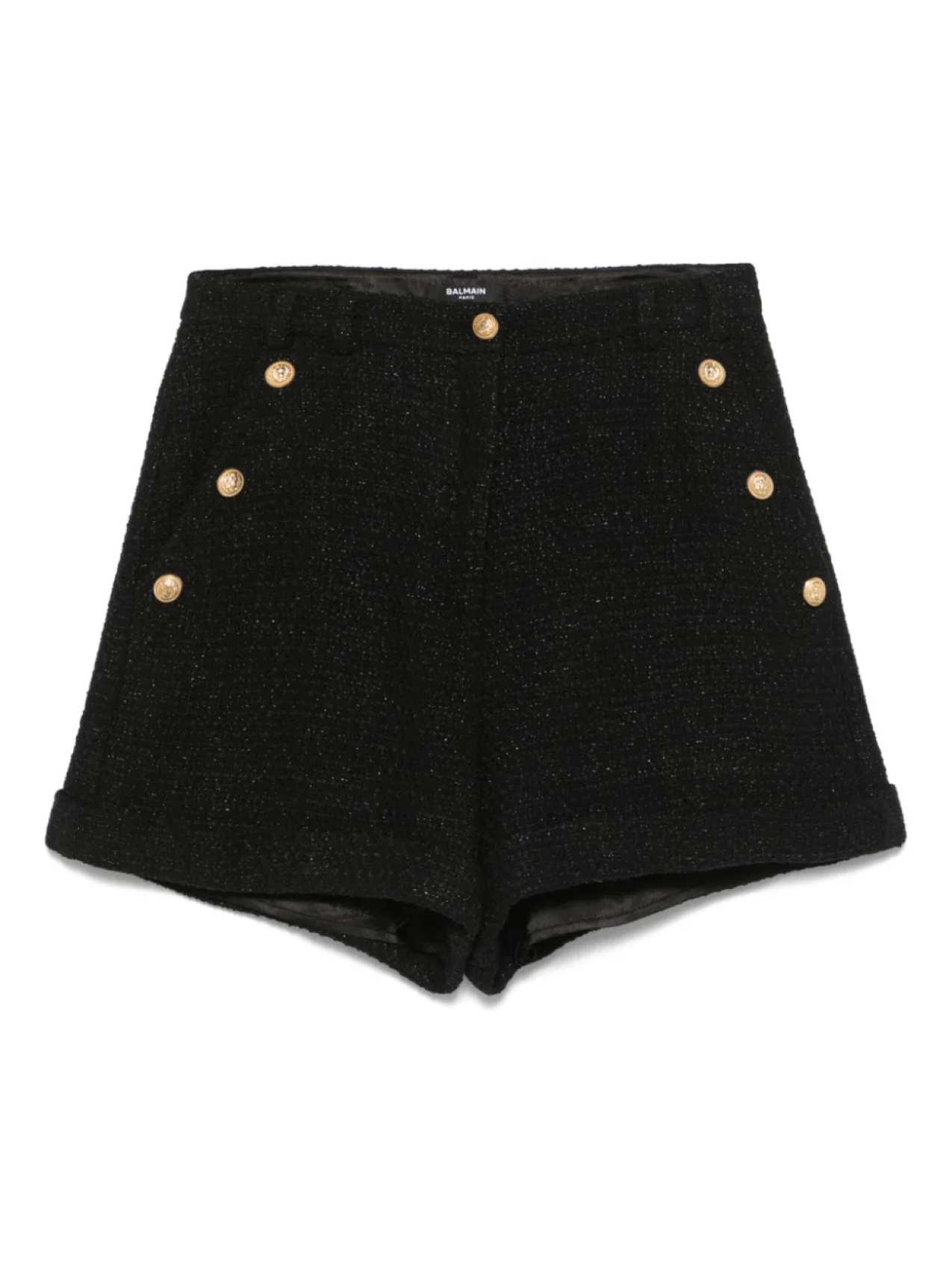 

Детские твидовые шорты Balmain Balmain Kids, черный