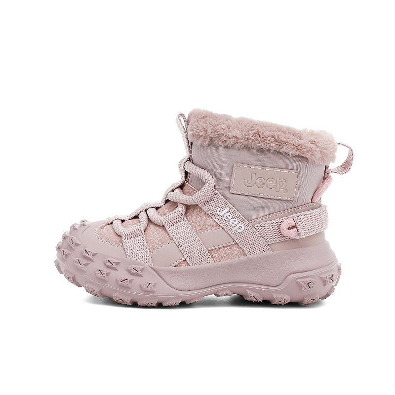 

Термоутепленные высокие детские снегоступы с противоскользящей, противоударной и износостойкой подошвой Kids' Jeep, hyacinth фиолетовый