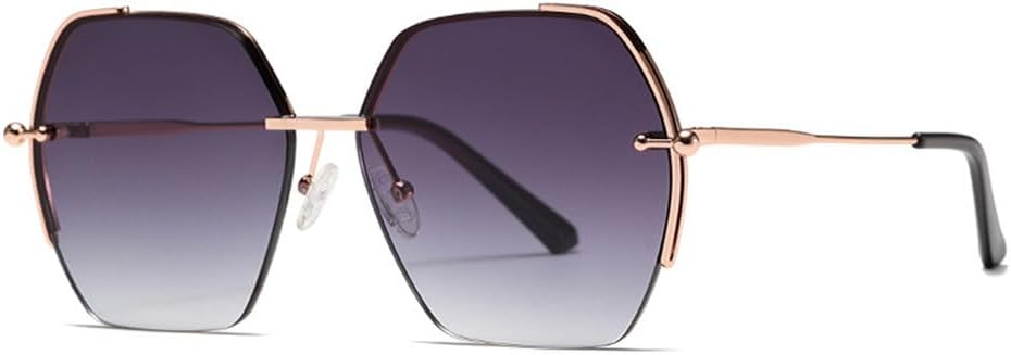 

Стильные и простые солнцезащитные очки для женщин 2027 года: многоугольные очки в стиле ретро с металлическим градиентом, для путешествий и уличных фотосессий MTZJH, 3