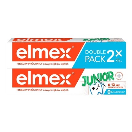 

Зубная паста Junior с аминофторидом для детей 6-12 лет 2х75мл, Elmex