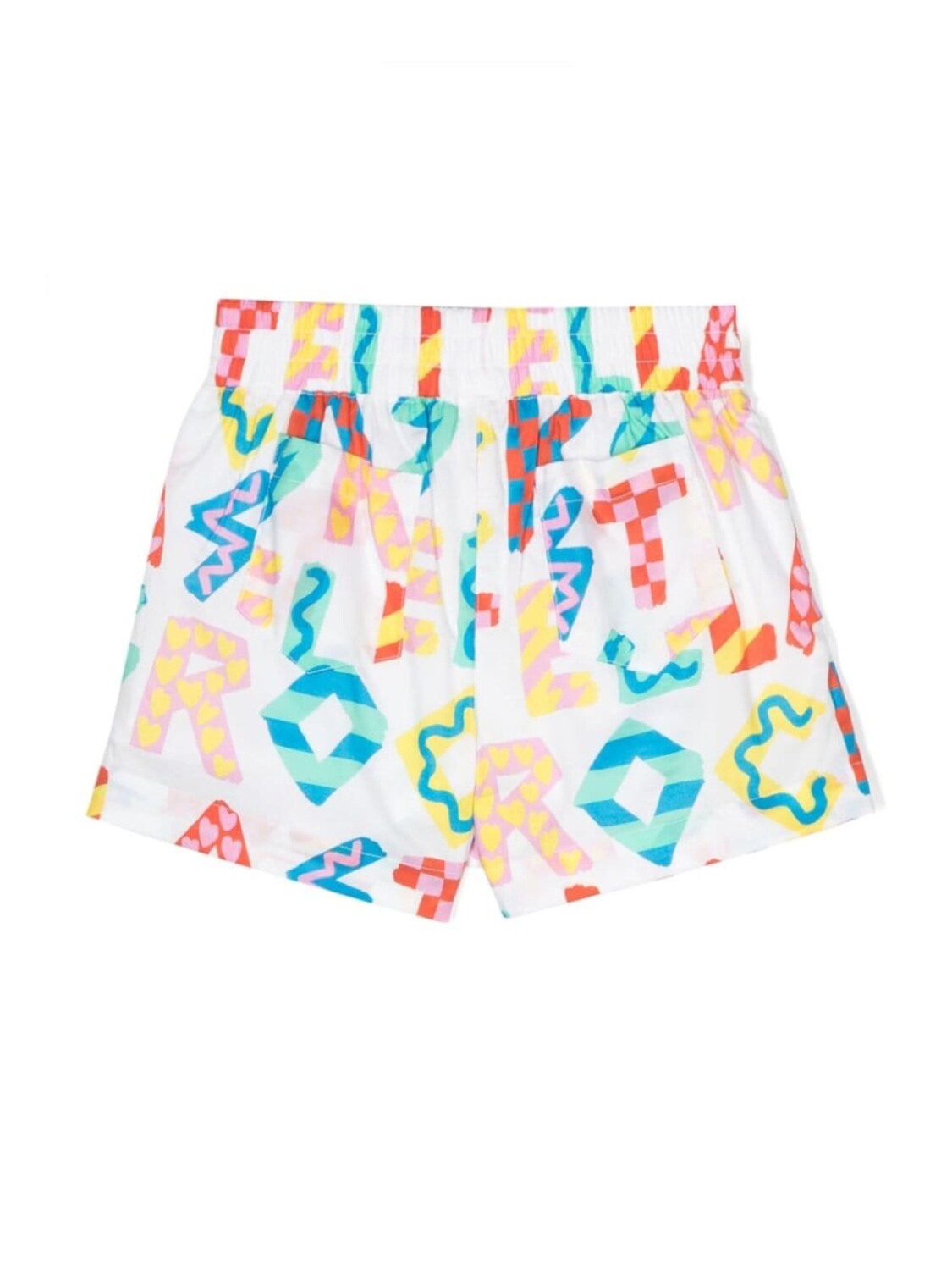Stella McCartney Kids шорты с эластичным поясом и логотипом, белый — фото 2