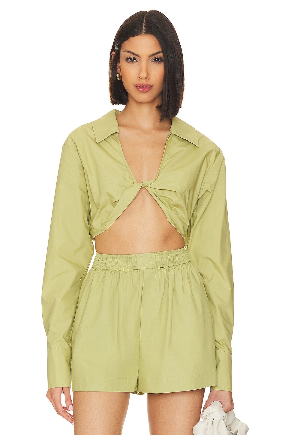 

Топ L'Academie Tereza Poplin Crop, цвет Moss Green