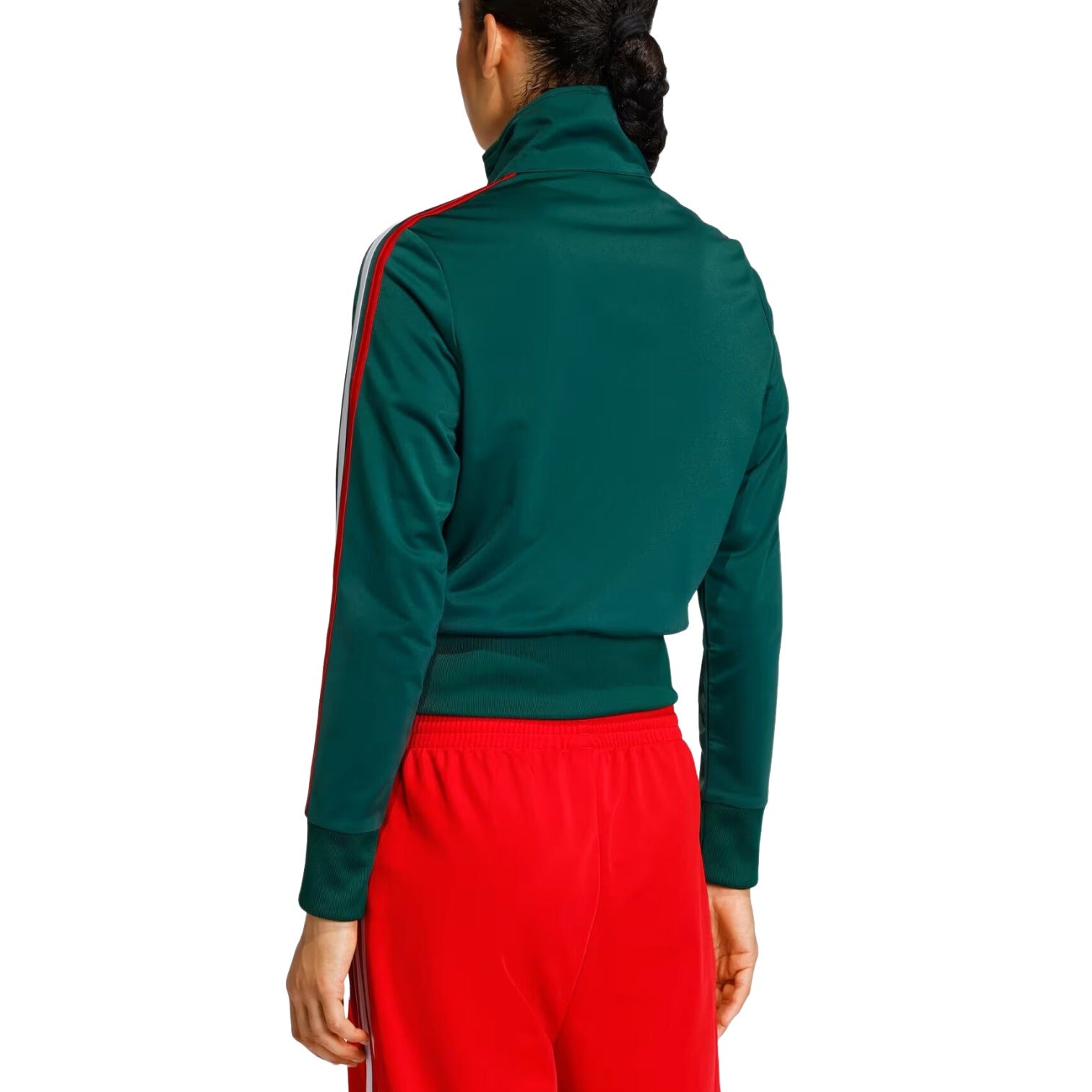 (WMNS) Спортивная футболка Adidas Firebird Classic Track Top 'Team Dark Green Bold Green White' — фото 3