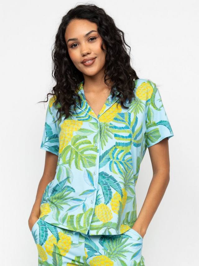 

Футболка для пижамы Paige Pineapple Cyberjammies, Light Blue