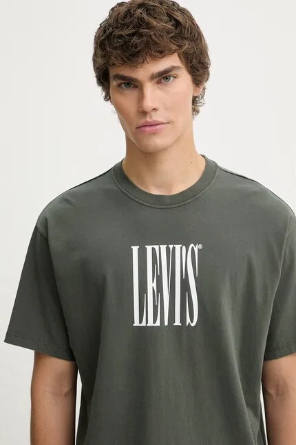 Футболка из хлопка Vintage Fit Graphic Levi's, зеленый — фото 4