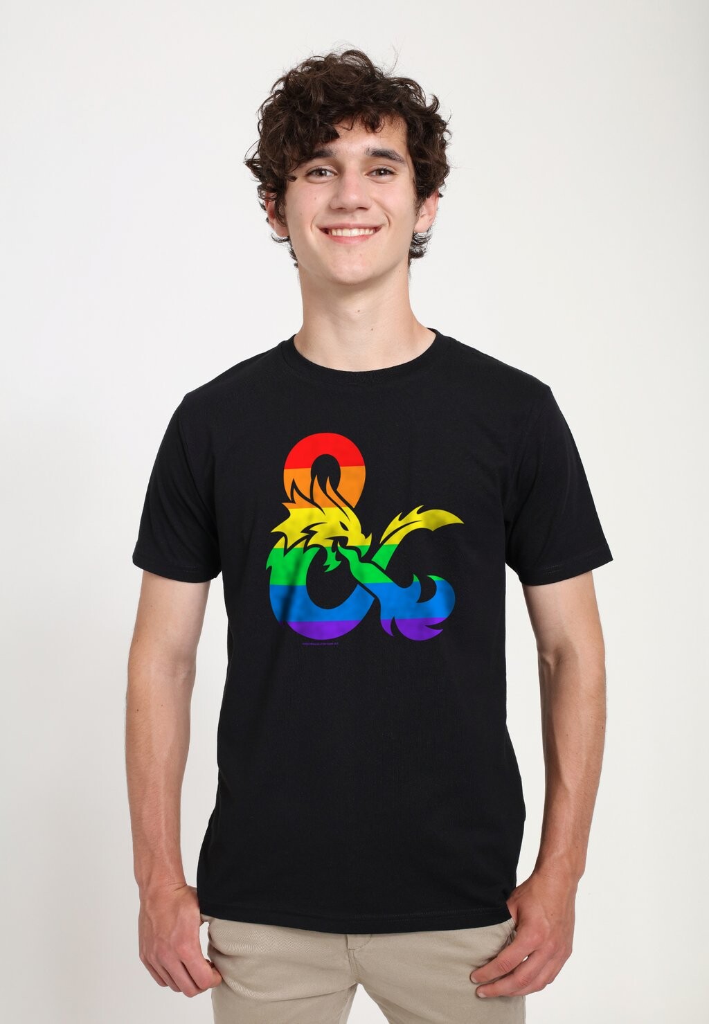 

Футболка с принтом DUNGEONS & DRAGONS PRIDE FLAG LOGO Henry Tiger, черный
