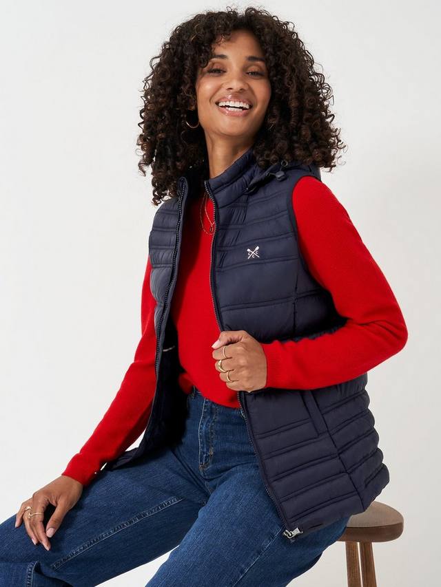 

Легкий упаковываемый жилет с подкладкой Crew Clothing, цвет Navy Blue