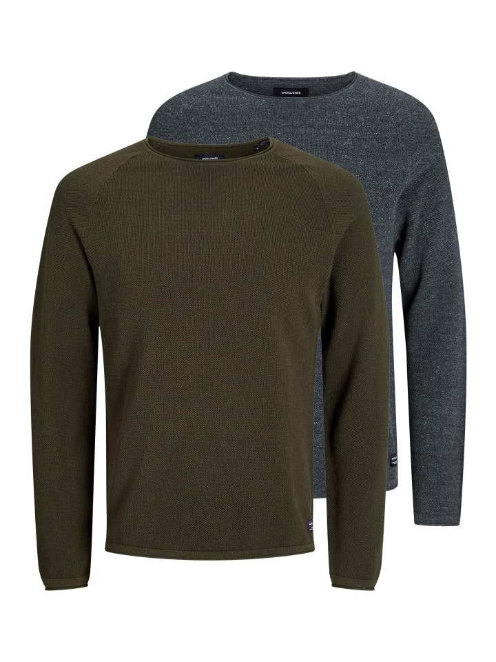 

Jack & Jones Свитер Hill темно-серого/темно-зеленого цвета