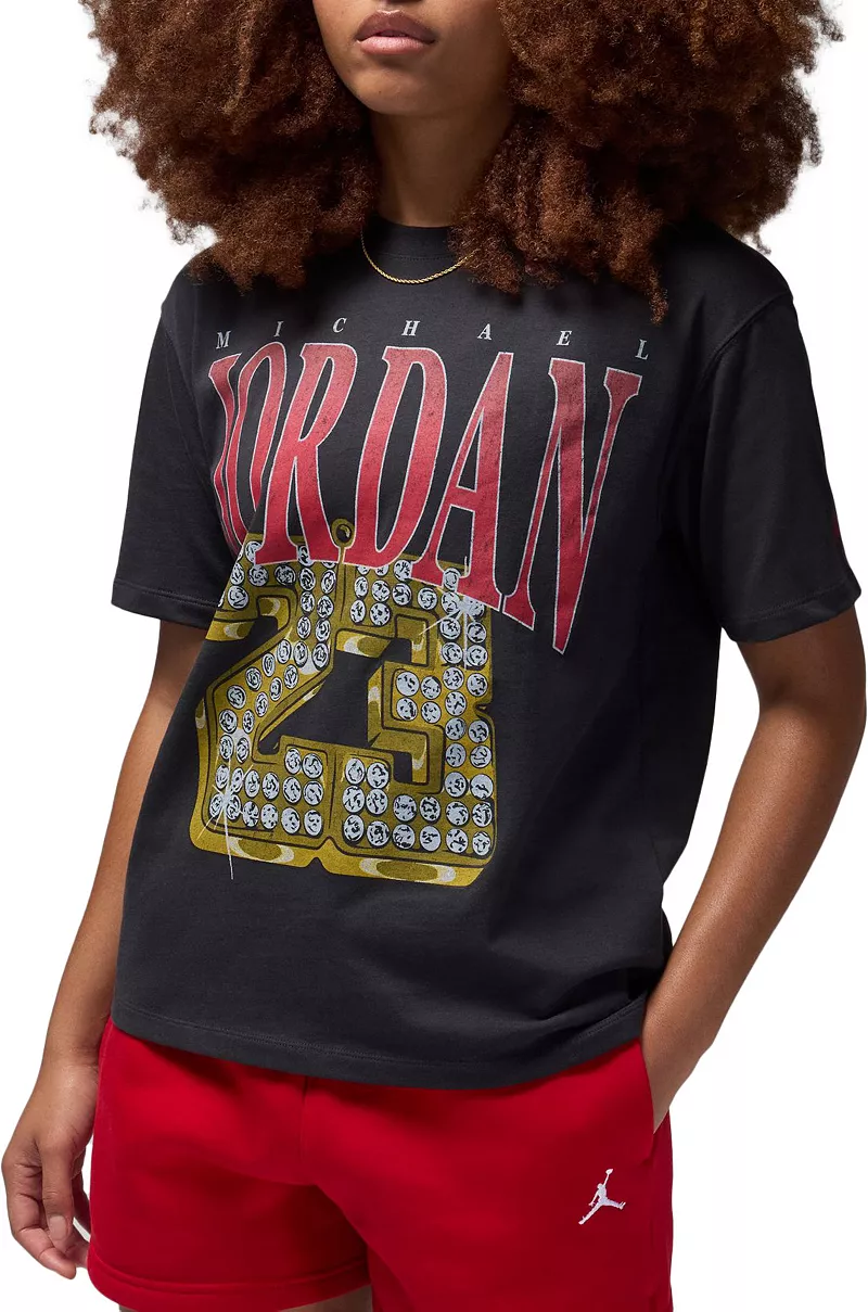 

Женская футболка с короткими рукавами и графическим рисунком Jordan J Day Heritage, цвет Off Noir