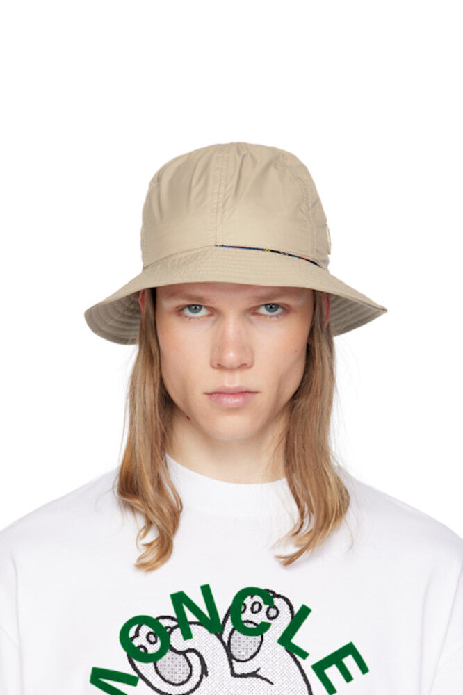 

Moncler x FRGMT бежевая двусторонняя панама Moncler Genius