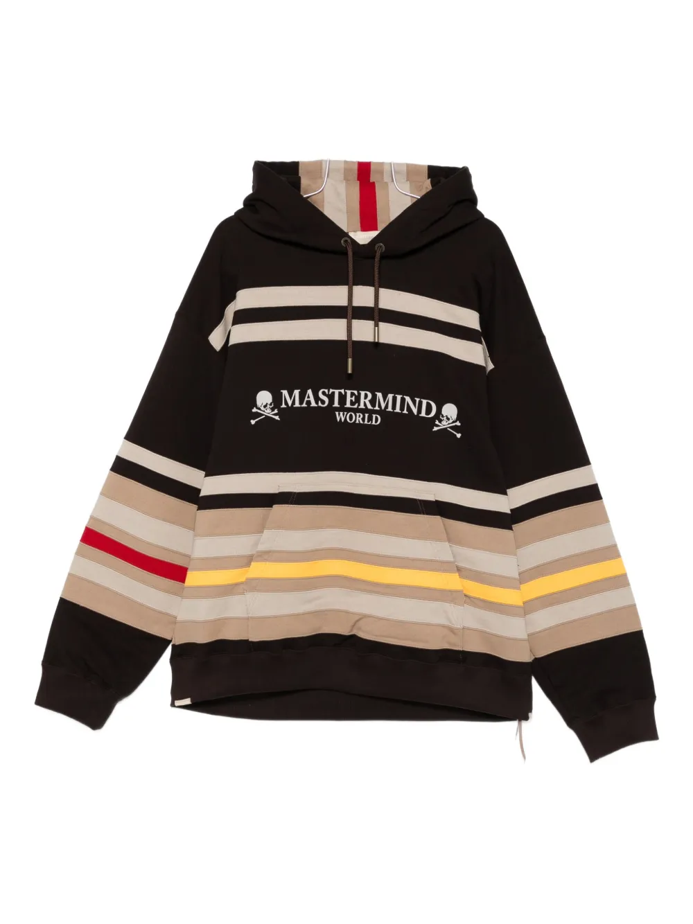 

Полосатая толстовка с капюшоном Mastermind Japan, коричневый