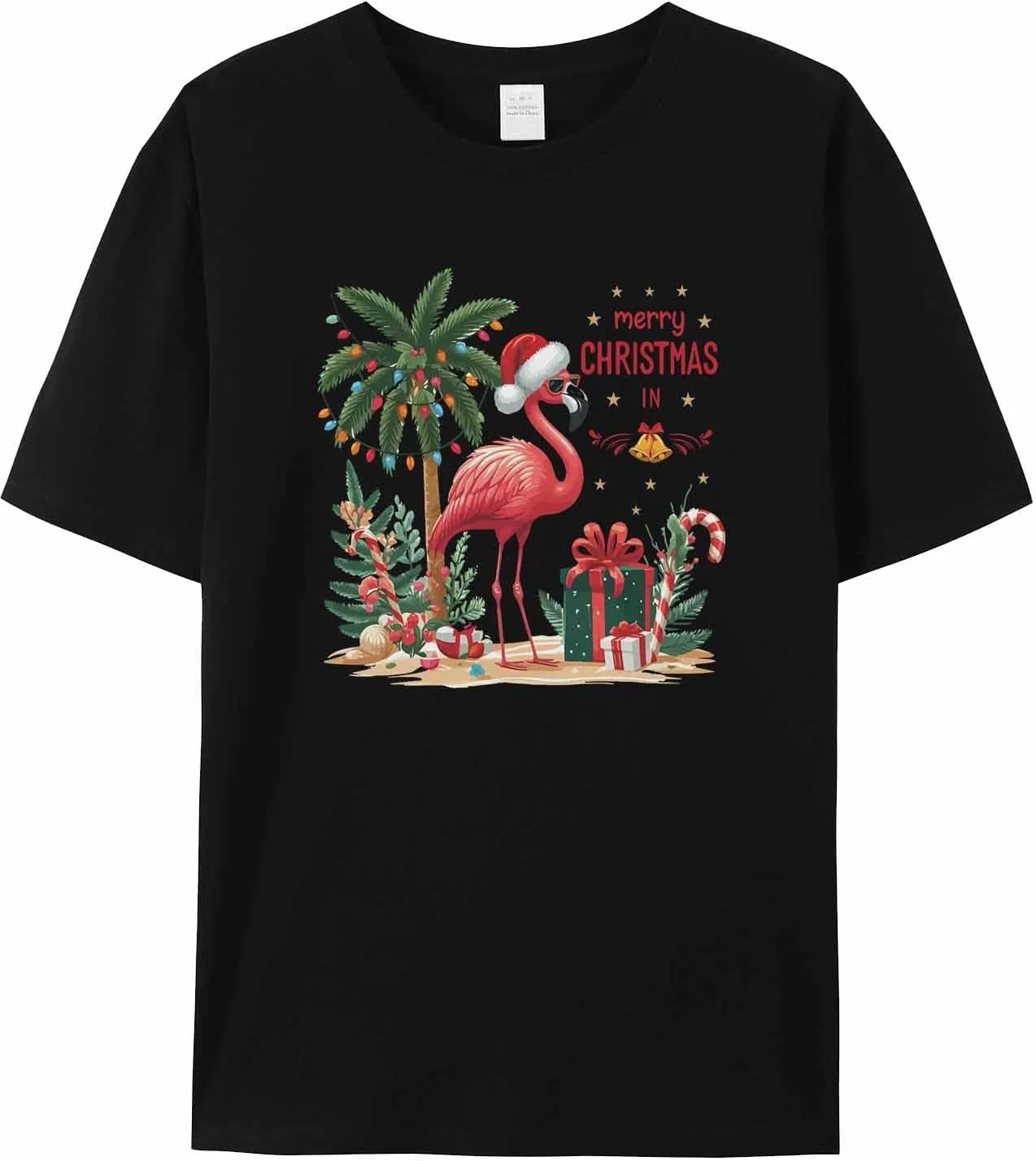 

Футболка мужская Merry Christmas Flamingo jdudh