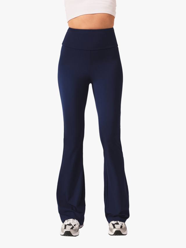 

Высокие легкие леггинсы-клеш Lovall, Navy