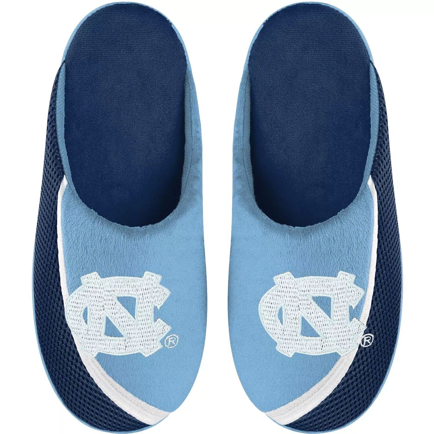 

Мужские тапочки FOCO North Carolina Tar Heels с цветным краем и большим логотипом