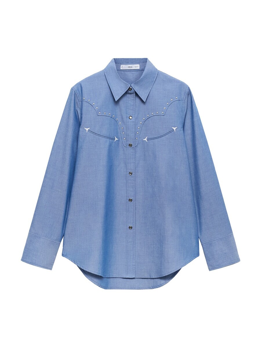 

Рубашка MANGO Blouse MIA, синий